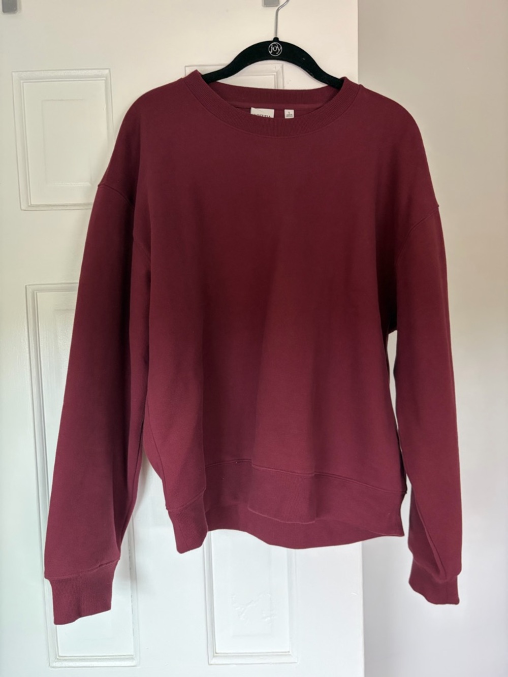 Aritzia Cozy Sweatfleece Perfect Crew Sweatshirt - Sumac Burgundy